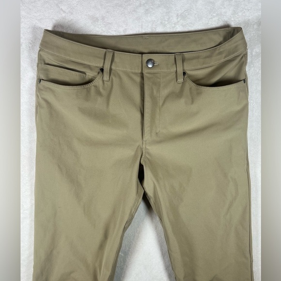 Lululemon 32W 32L Classic ABC Stretch Performance Chino Pants Beige Tan EUC - Picture 6 of 11